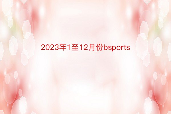 2023年1至12月份bsports