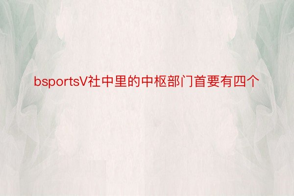 bsportsV社中里的中枢部门首要有四个